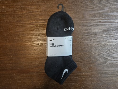 $22 Nike Air Sportswear Everyday Plus Dri-Fit Low Cut Socks 3pk sz M 6-8 - Picture 2 of 7