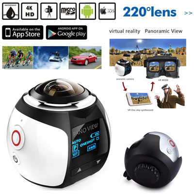 4K 360° Mini Panoramic Camera HD VR 2440P WI-FI Waterproof