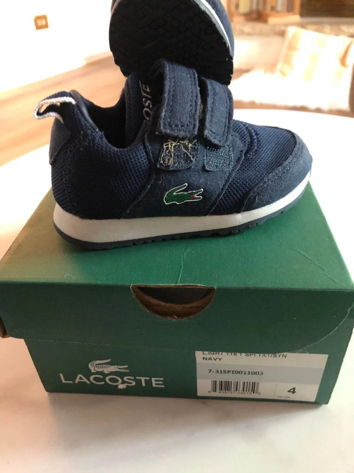 Zapatillas Bebé Niño Lacoste Azul Marino Talla 4C ¡Muy Bonitas!! Foto 2 de 4