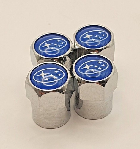 Fits Subaru Logo Car Wheel Tyre Valve Stem Caps 4pcs Black/Silver/Blue/Red/STI - Picture 31 of 40