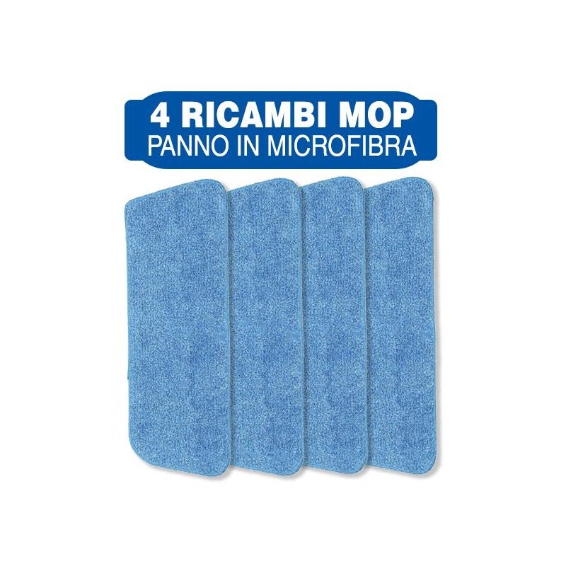 MAURY'S KIT 4 RICAMBI SPRAY MOP 43X14.5CM PANNO IN MICROFIBRA