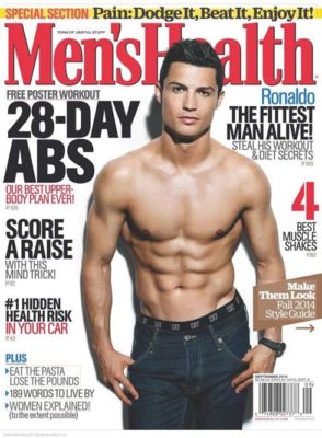 Cristiano Ronaldo Shirtless Male Men's Health Magazine Soccer
