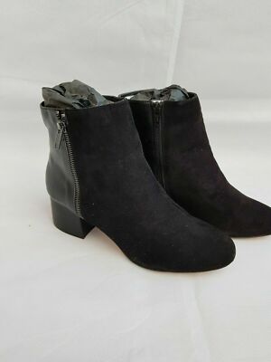 LINEA 'Otti' Stiefeletten mit Blockabsatz und Reißverschluss schwarz Größe UK 8 / EU 41