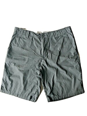 Dockers Men's Gray Flat Front Chino Shorts with Pockets 10