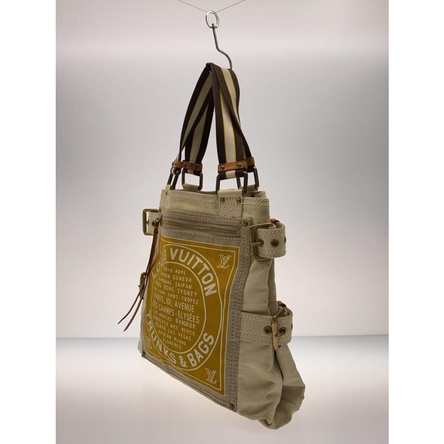 LOUIS VUITTON Cruise Line Globe Shopper MM Yellow Canvas Tote Bag