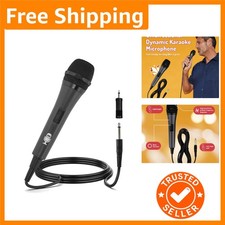 Wired Microphone for Karaoke, Black - Unidirectional Dynamic Vocal Microphone...