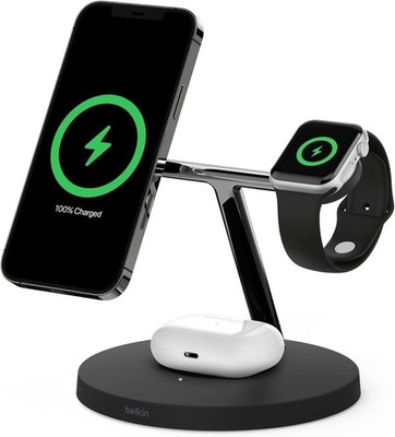 Belkin BoostCharge PRO 3-in-115 W kabelloses Ladegerät mit MagSafe iPhone Watch