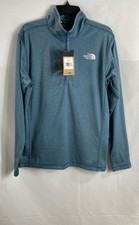 The North Face Men's Tech 1/4 Zip Fleece Mallard Blue Pullover NWT Size M
