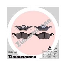 ZIMMERMANN Bremsbeläge VORDERACHSE für FORD FOCUS DAW DBW DFW DNW