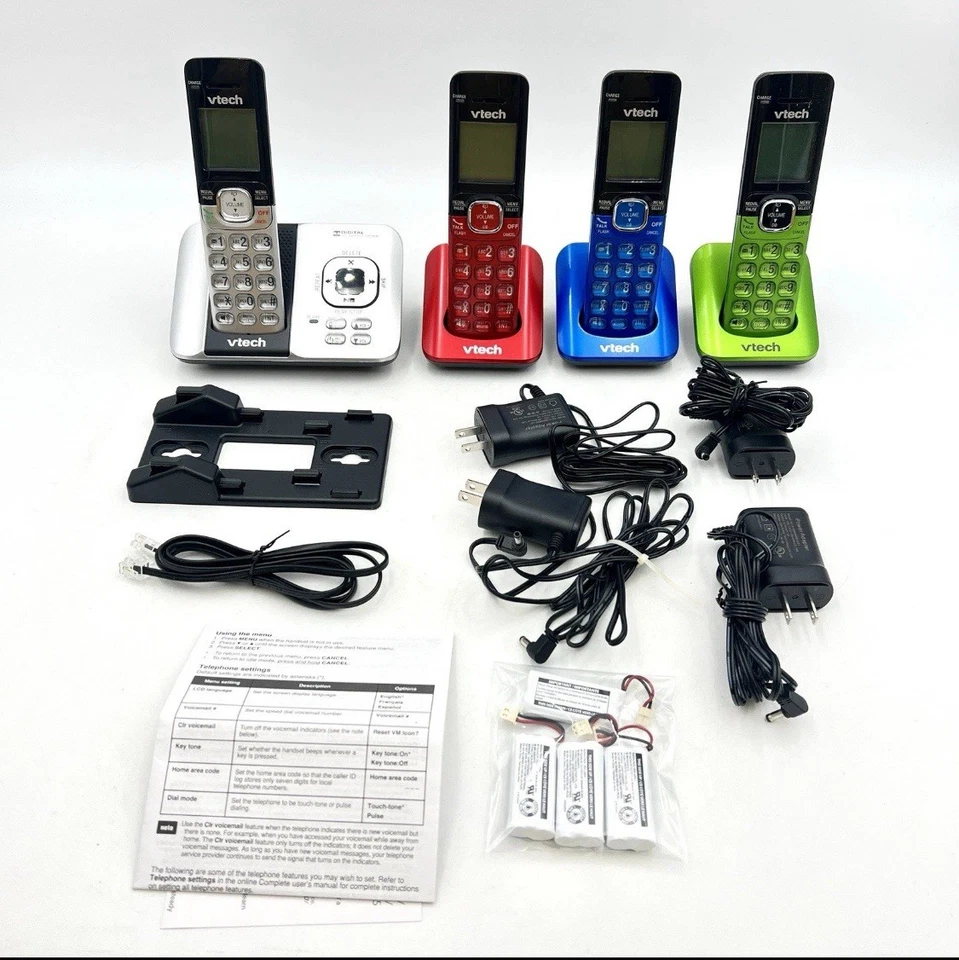 Sistema de contestador automático VTech Cs6529-4b 4 con identificador de llamadas/llamada en espera Foto 4 de 4