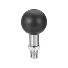 1" Ball Mount Base Ball Adapter with M8 Threaded Bolt Silver