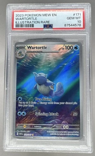 87544578 Wartortle 2023 Pokemon Scarlet Violet 151 MEW EN #171 PSA 10