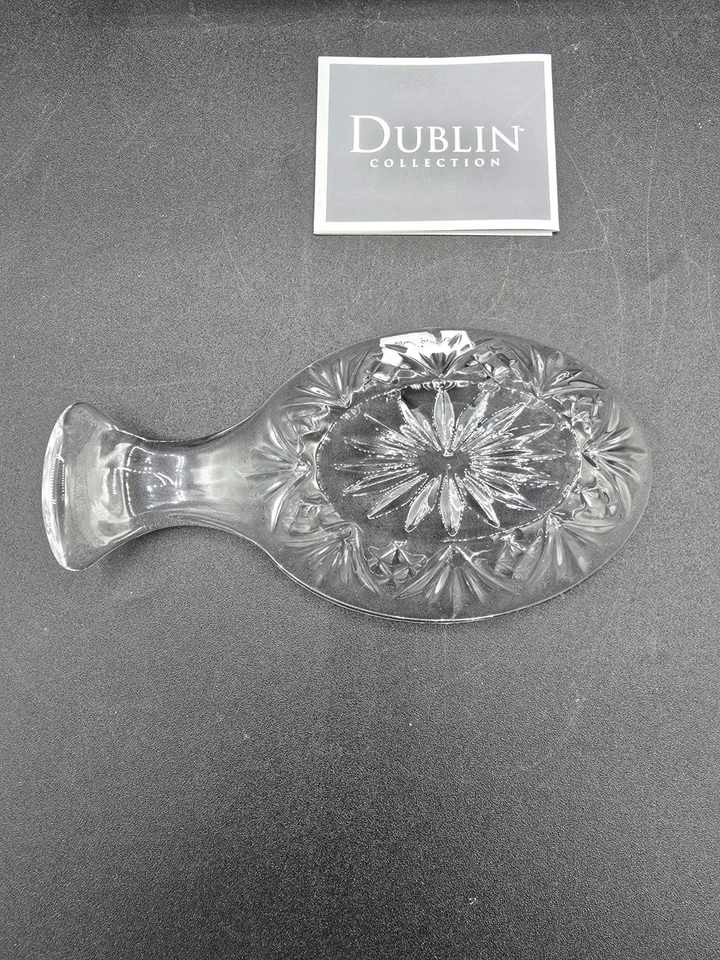DUBLIN Collection Crystal Spoon Rest 6" Inch SHANNON by GODINGER Original Box - Image 3 of 4