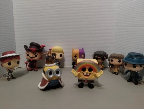 Funko pop lot Of 9 harry potter, SpongeBob, Disney,DC Comics + More Figures