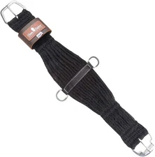 Classic Equine Mohair Roper Cinch - 100% Mohair, 27 Strand, Roller Buckle Black