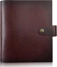 Genuine Leather Photo Album, 4X6 for 300 Photos, with 40 Writing Paper, Bookshel