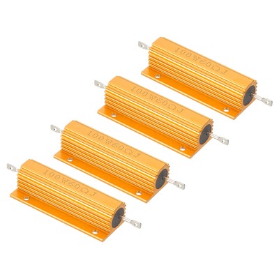 100W 60Ohm Aluminium-Gehäusewiderstand,4-Pack Aluminiumgehäuse-Widerstand,golden