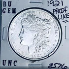 1921 BU GEM MORGAN SILVER DOLLAR UNC MS+++ U.S. MINT RARE COIN 8576