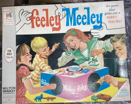 1967 Feeley Meeley Mystery Box Board Game Milton Bradley-VINTAGE!