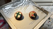 2 colorful Handmade Brooches Mina Perhonen Fabric