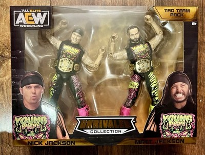 AEW Young Bucks Tag Team 2 Pack Jazwares Unrivaled Amazon Exclusive Mint Package
