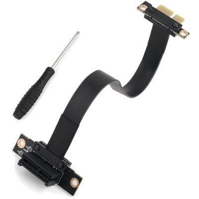 Hochwertiges 20cm PCIe Riser Kabel - 90° Extender für Erweiterungskarten