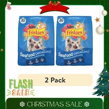 (2 pack) Purina Friskies Dry Cat Food Seafood Sensations With Salmon, Tuna, 30lb
