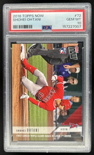 2018 Topps Now Shohei Ohtani Rookie RC #72 Angels PSA 10 GEM MINT