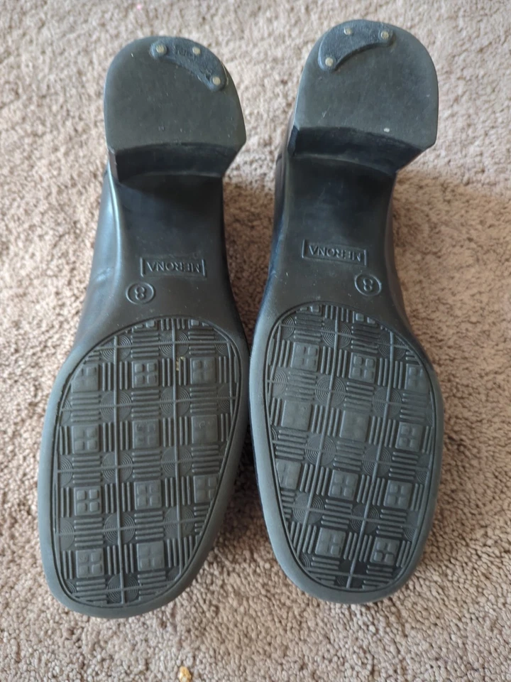 Merona Black Heeled Loafers Size 8 - Image 2 of 4