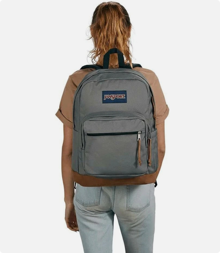 JanSport Backpack Gray with 15" Laptop Sleeve