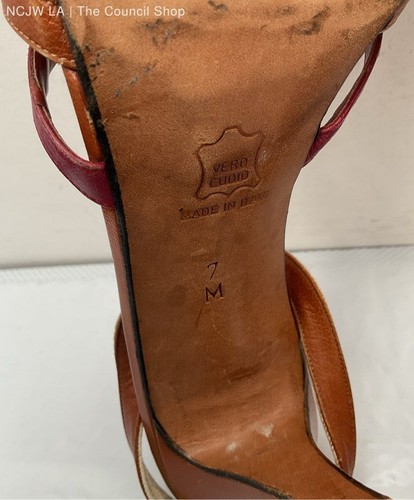 Women's YSL Yves Saint Lauren Brown Slingback Heels Size 7 - Picture 7 of 8