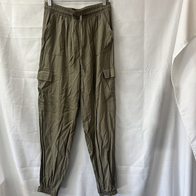 Charlotte Russe Women s Olive Green Pants Size Medium New Elastic Waist & Cuffs