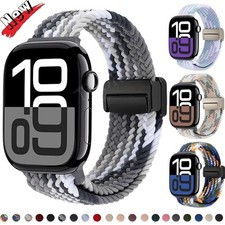 Nylon Band Braided Magnetic Strap For Apple Watch 11 10 9 8 7 6 SE 38/49mm Ultra