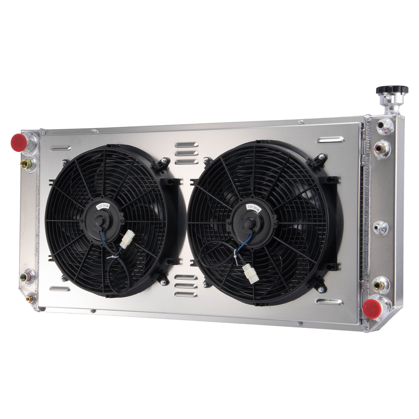 4 Row Radiator Shroud Fan Fit 1988-1993 89 Chevy GMC C/K 1500 2500 3500 6.2L V8