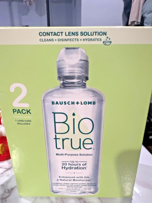 Biotrue Contact Solution, Multi-Purpose Solution with Case, 10 Fl Oz (Pack of 2)
