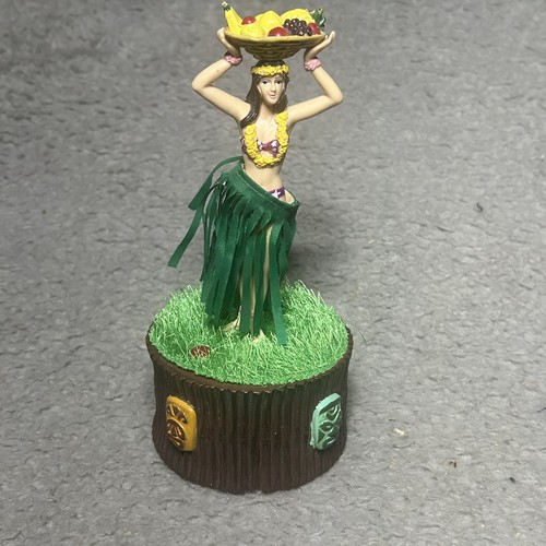 Gemmy Hawaiian Hula Girl Doll Dancer Music Wipe Out Song Tested Working