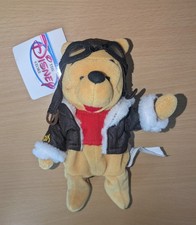 THE DISNEY STORE Winnie the Pooh 'Pilot Pooh' 8" Mini Bean Bag Plush NWT 