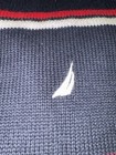Men’s Náutica Crew Neck Sweater Navy Red & White Stripe Sz Large EUC  — photo 4