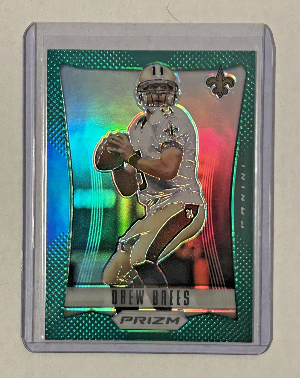 2012 Prizm GREEN PRIZM SP Drew Brees Refractor 118  SILVER! RARE HOF