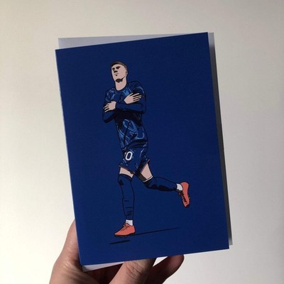 Cole Palmer - Football Legends A6 Grußkarte - Original Artwork by James Hibl