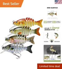 Magic Noisy Vibrating Swimbait Lures - 4 Piece 2in Set for Predatory Fish