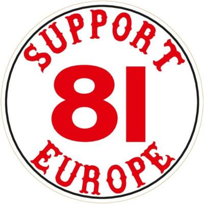 291/292 Hells Angels Support 81 Sticker„Support 81 Europe “ Ø3 15