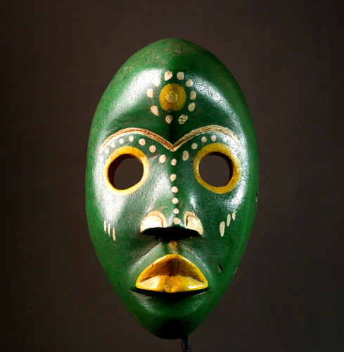 African Traditional Dan Mask - Authentic Wooden Art Collectible Home Decor-G3336