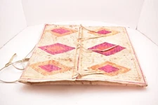 ANTIQUE Native American Lakota Sioux Painted Rawhide Parfleche Bag LARGE Folding