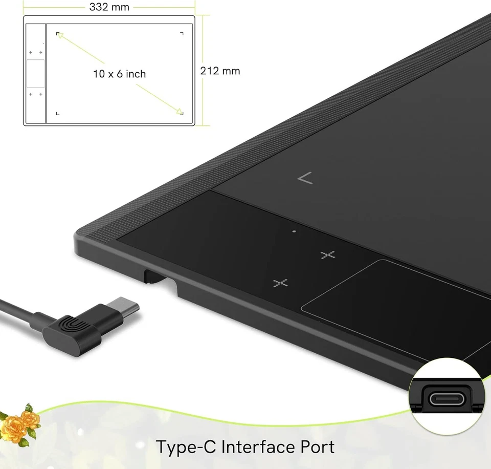 VEIKK A30 Graphics Drawing Tablet 10x6 Inch 8192 Levels Pen - Image 4 of 4