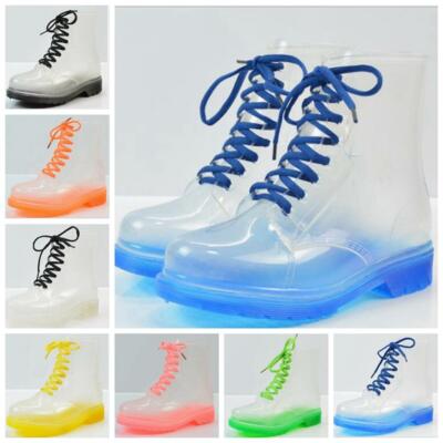 Stiefeletten Damen Gummistiefel Damen Durchsichtig Transparent