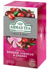 Ahmad Herbal Tea ROSEHIP HIBISCUS & CHERRY 20 Tea Bags Gourmet Tea FRUIT & HERB