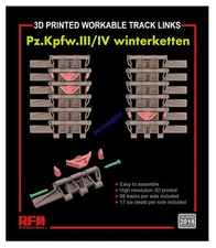 Ryefield RM2018 1/35 3D PRINTED WORKABLE TRACK LINKS Pz.Kpfw.III/IV winterketten