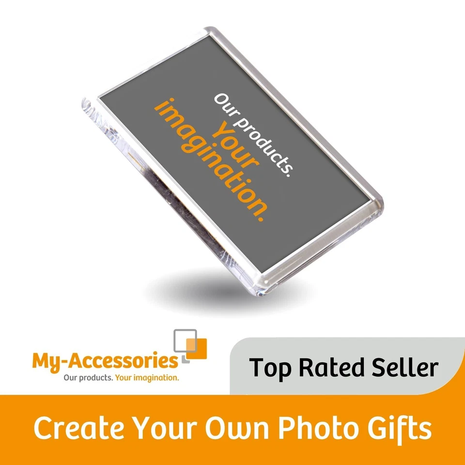 Blank Clear Plastic Photo Fridge Magnet - Insert Size 70x45mm L4 High Quality - Image 1 of 4
