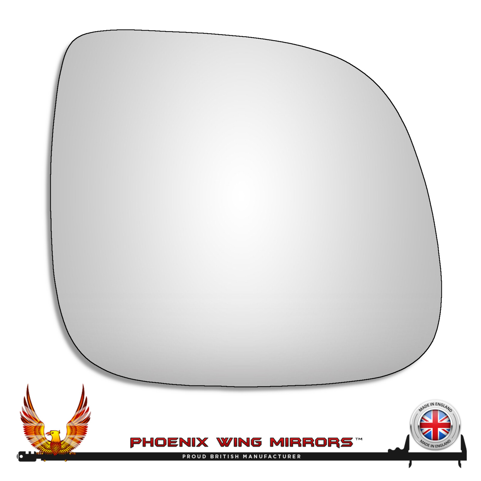 Right Hand Drivers Side VW T5.1 T6 T6.1 2010-2024 Convex Wing Door Mirror Glass